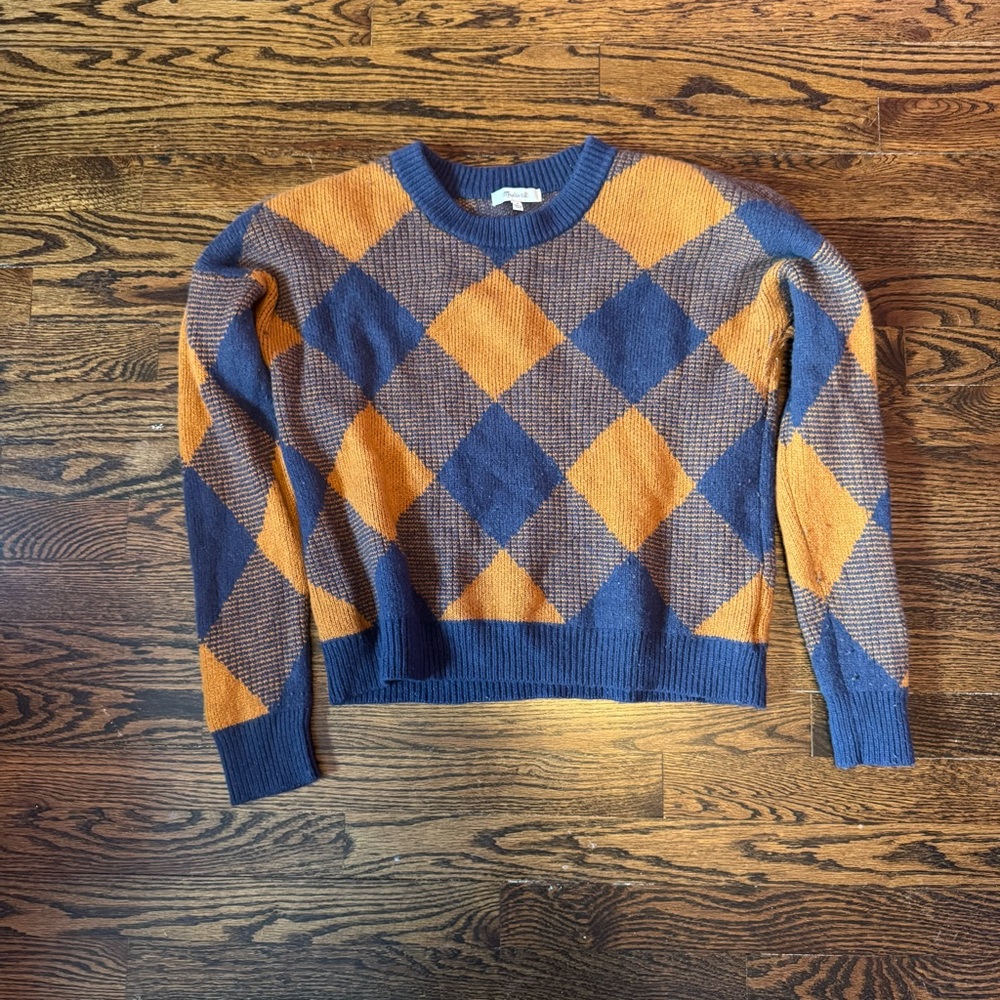 Madewell sweater - Orange and Blue